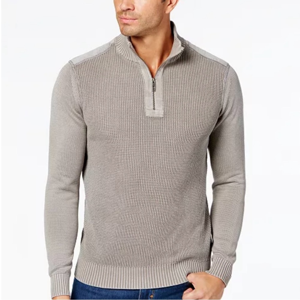Tommy Bahama Coastal Shores Quarter Zip Sweater - EUC